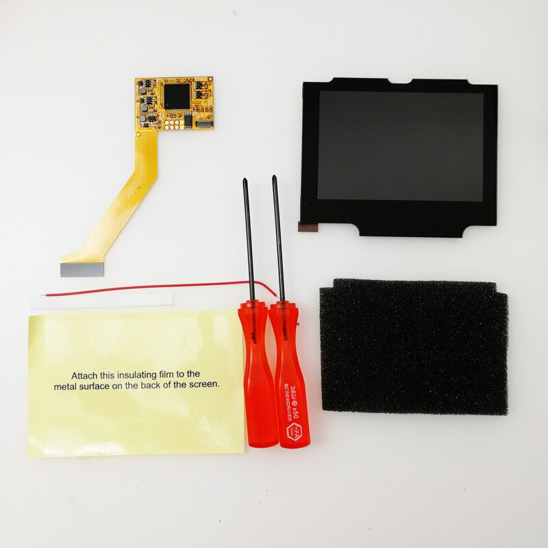 For GBA SP IPS LCD Kits No need cut  Newest Clear Transparent housing for Gameboy Advance  GBA SP LCD Backlight Screen Shell