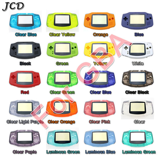 JCD DIY Full Set Plastic Housing Shell Cover Case w/ Screen Lens,Button set for GameBoy Advance For GBA console