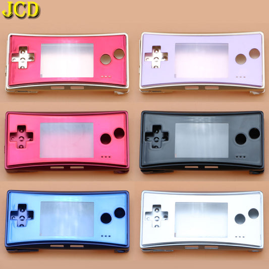 JCD 4 in 1 Metal Housing Shell Case for Nintend GameBoy Micro GBM Front Back Cover Faceplate Battery Holder w/ Screw