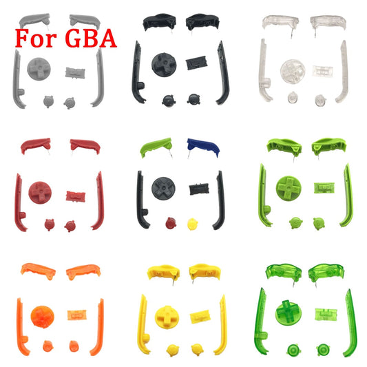 New L R Buttons Keypads Sets for Gameboy Advance A B Buttons Frame for GBA Shell Case Cover SFC D Pads Power ON OFF Buttons