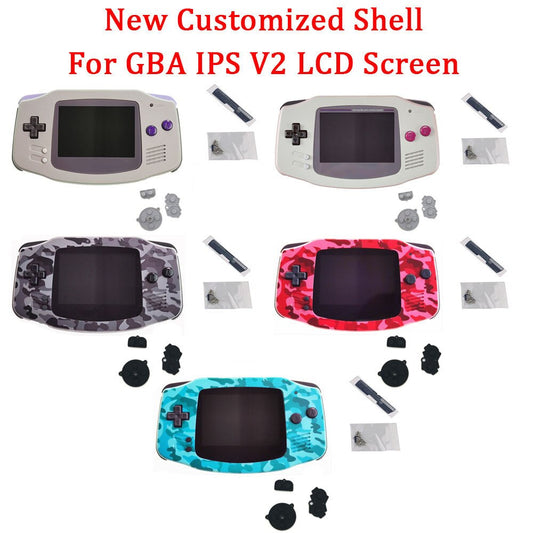 New SNES Shell for GBA IPS V2 V3 LCD Screen Pre cut Original Shell for GAMEBOY ADVANCE shell housing with glass lens and buttons