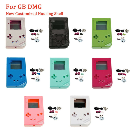 Customized IPS GB DMG Housing Shell for GameBoy Classic pre cut shell with buttons and rubber conductive pads for GB DMG