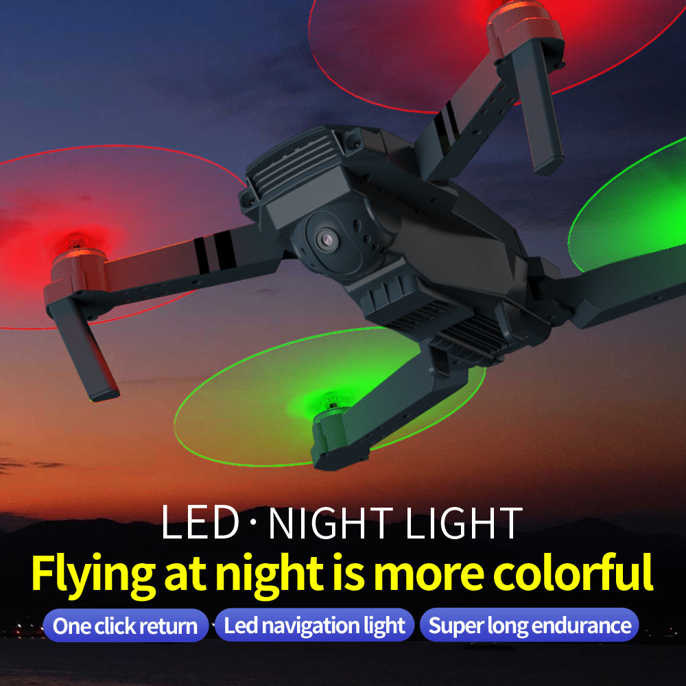 Lighting E58 Folding Drone 4K Aerial Photography HD Quadcopter Wifi Fixed Height Remote Control Aircraft