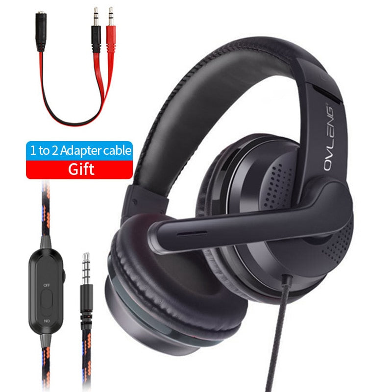 For PS4 High quality Gamer Headphone With Microphone 3.5mm Jack Noise Cancel Gaming Headset Stereo Bass casco For Phone Tablet