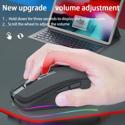 Bluetooth 5.0 Wireless Mouse Rechargeable Silent Multi Arc Touch Mice Ultra-thin Magic Mouse For Laptop Ipad Mac PC Macbook