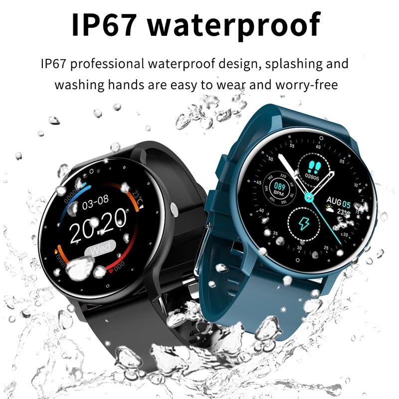 LIGE 2023 New Smart Watch Men Full Touch Screen Sport Fitness Watch IP67 Waterproof Bluetooth For Android ios smartwatch Men+box