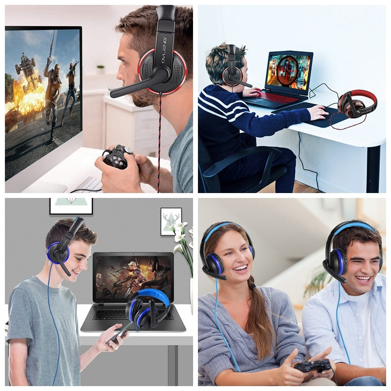 For PS4 High quality Gamer Headphone With Microphone 3.5mm Jack Noise Cancel Gaming Headset Stereo Bass casco For Phone Tablet