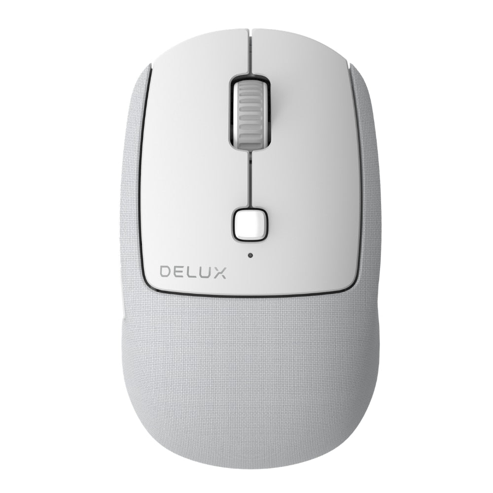 Delux M520DB Silent Wireless Mouse BT 5.0 3.0 + 2.4Ghz Multi mode mini Mice with Replaceable textile cover For Computer