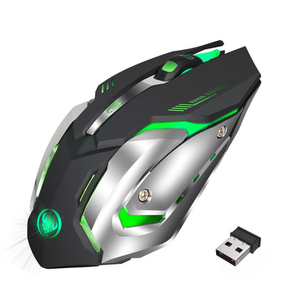 HXSJ M10 Wireless Gaming Mouse 2400DPI Rechargeable 7 Colors Backlight Breathing Comfort Gamer Mice For Computer Desktop Laptop