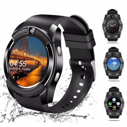 V8 Smart Watch Bluetooth Call Fitness Blood Pressure Monitor Support TF SIM Card Bracelet Men Woman Sports Waterproof Smartwatch