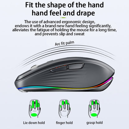 Bluetooth 5.0 Wireless Mouse Rechargeable Silent Multi Arc Touch Mice Ultra-thin Magic Mouse For Laptop Ipad Mac PC Macbook