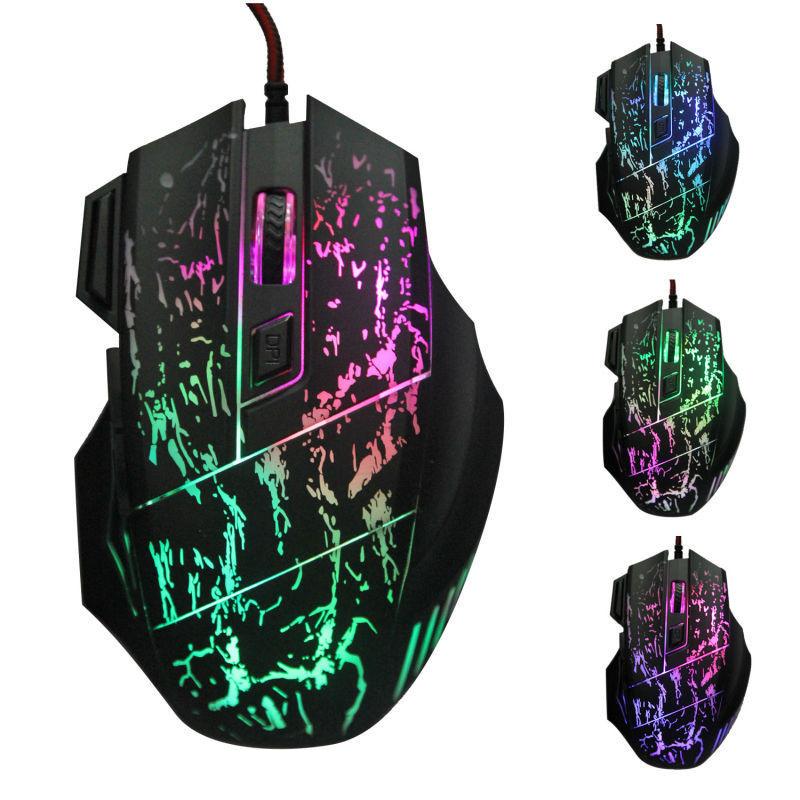 5500DPI 7 Buttons 7 Colors LED Backlight Optical USB Wired Mouse Gamer Mice Laptop PC Computer Mouse Gaming Mouse for Pro Gamer