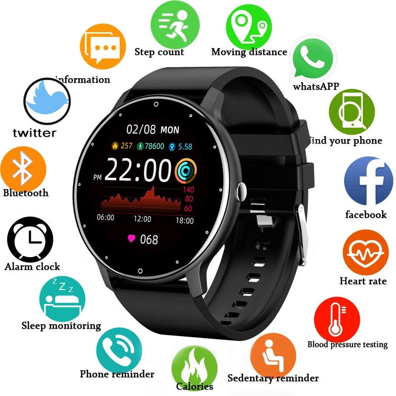 2022 Smart Watch Men Women Full Touch Screen Sport Fitness Watch Man IP67 Waterproof Bluetooth For Android IOS Smartwatch Men