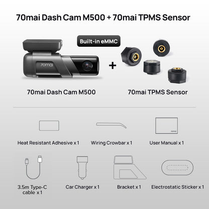 70mai Dash Cam M500 1944P 170FOV 70mai M500 Car DVR Dash Camera Recorder GPS ADAS 24H Parking Monitor eMMC built-in Storage