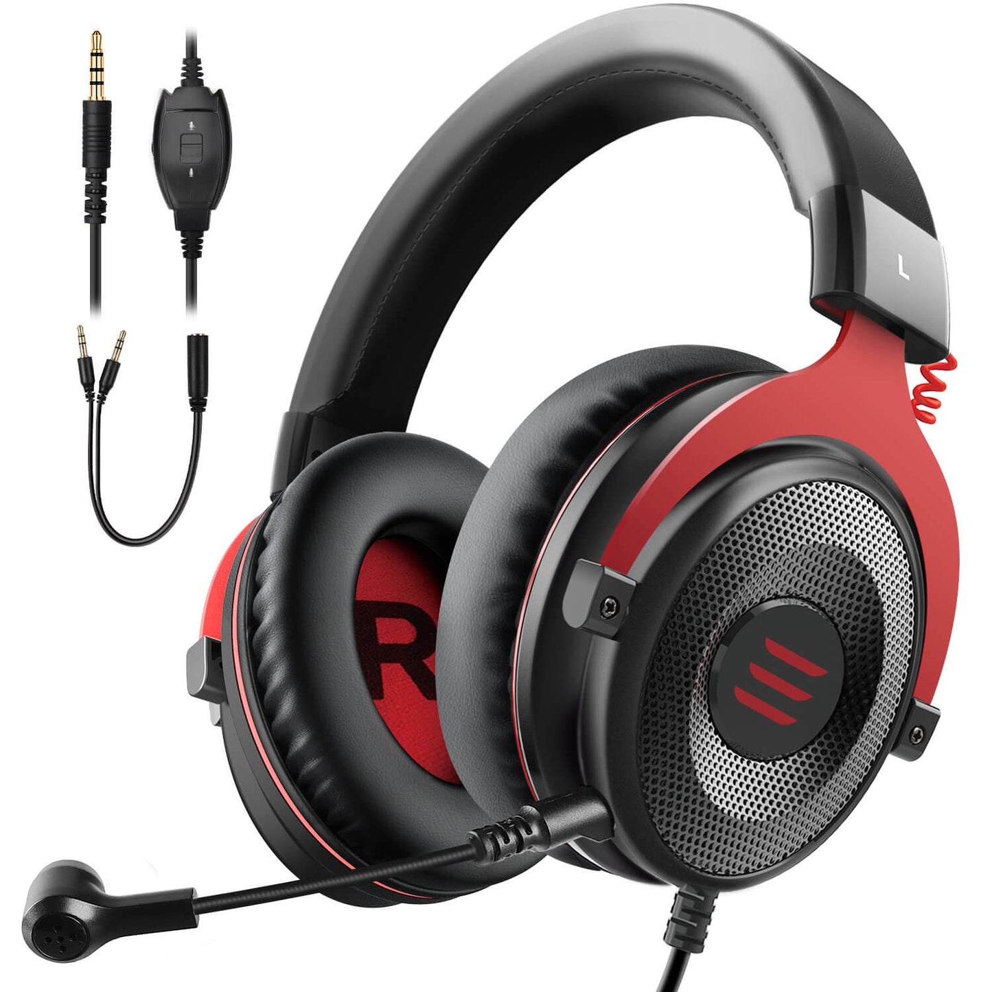 EKSA Gaming Headset Gamer 7.1 Surround &amp; 3D stereo USB/Type C/3.5mm Wired Gaming Headphones with Microphone For PC/PS4/PS5/Xbox