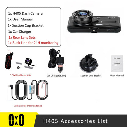 Dash Cam Front and Rear Camera CAR DVR Car Video Recorder Vehicle Black Box FULL HD 1080P Night Vision Driver Recorder