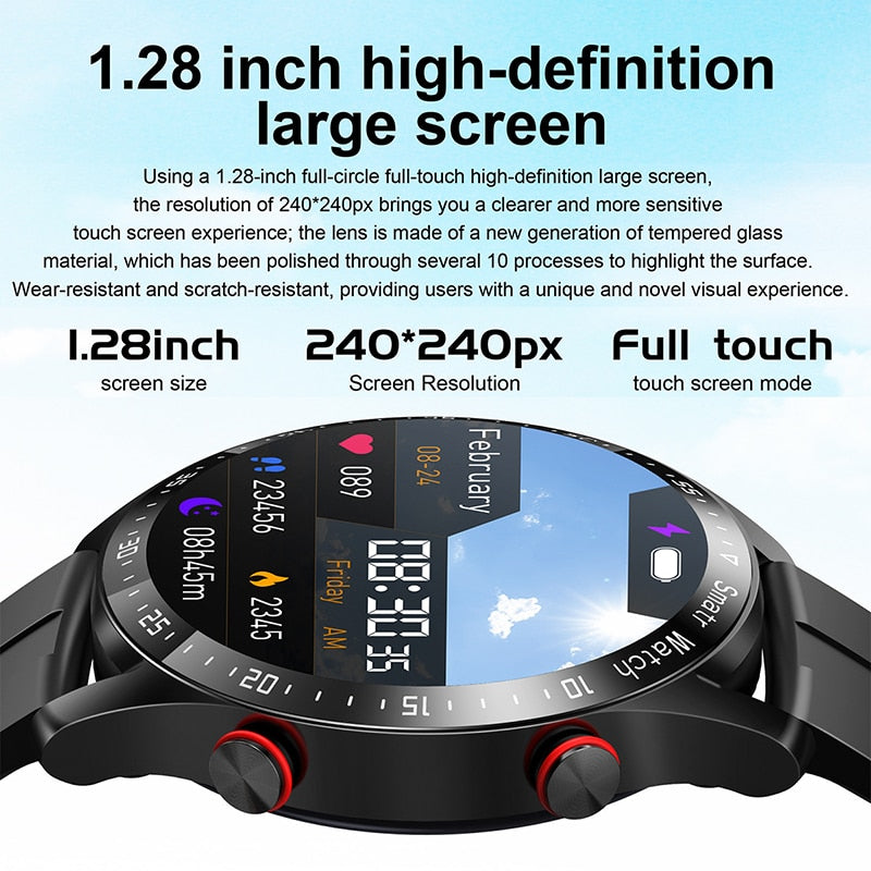 2022 New ECG+PPG AMOLED Screen Smart Watch Bluetooth Call Music player Man Watch Sports Waterproof Luxury Smartwatch For Xiaomi