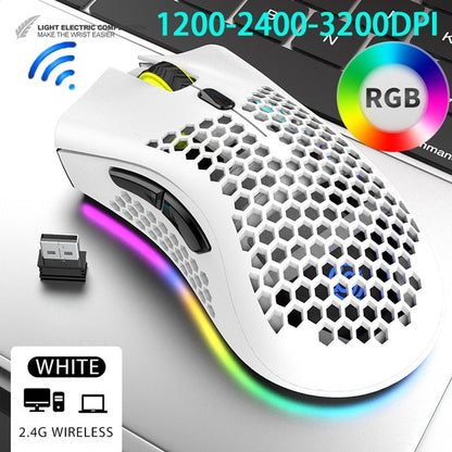 BM600 Rechargeable USB 2.4G Wireless RGB Light Honeycomb Gaming Mouse Desktop PC Computers Notebook Laptop Mice Mause Gamer Cute