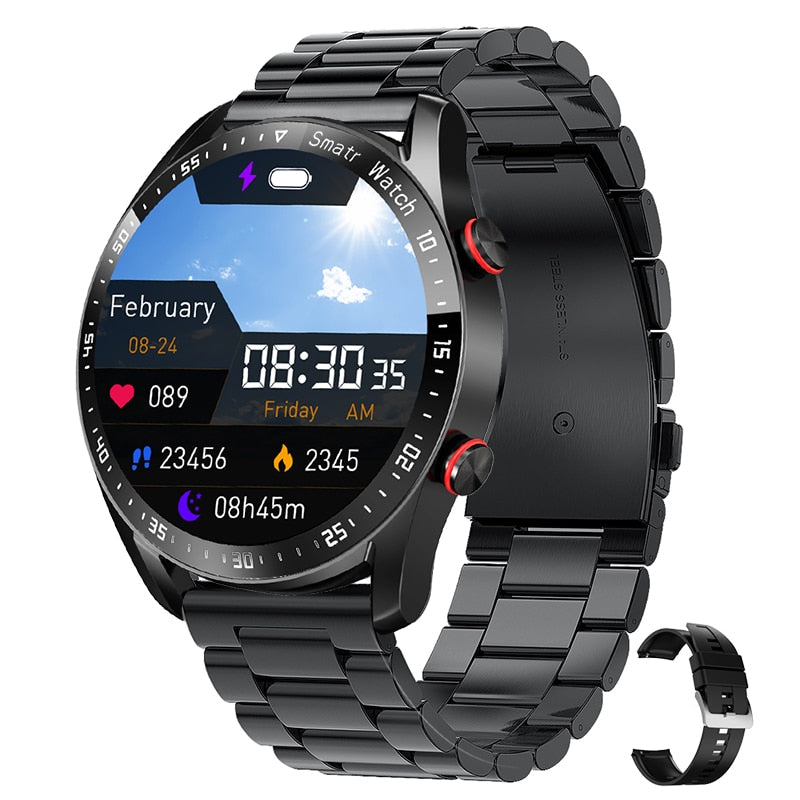 2022 New ECG+PPG AMOLED Screen Smart Watch Bluetooth Call Music player Man Watch Sports Waterproof Luxury Smartwatch For Xiaomi