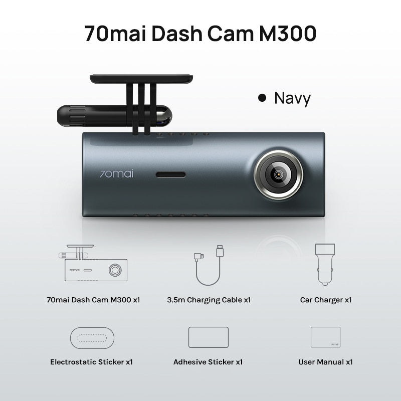 70mai Dash Cam M300 Car DVR 140° FOV 1296P Night Vision 70mai M300 Dash Camera Recorder  24H Parking Monitor WIFI &amp; App Control