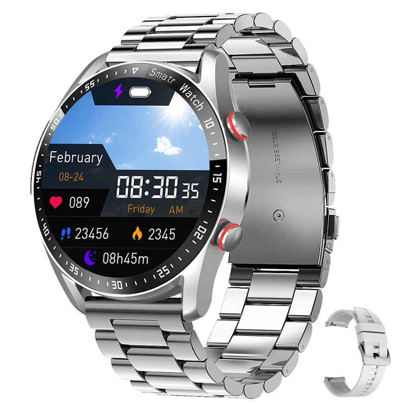 2022 New ECG+PPG AMOLED Screen Smart Watch Bluetooth Call Music player Man Watch Sports Waterproof Luxury Smartwatch For Xiaomi